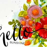 Faux watercoloured bouquet with WPlus9